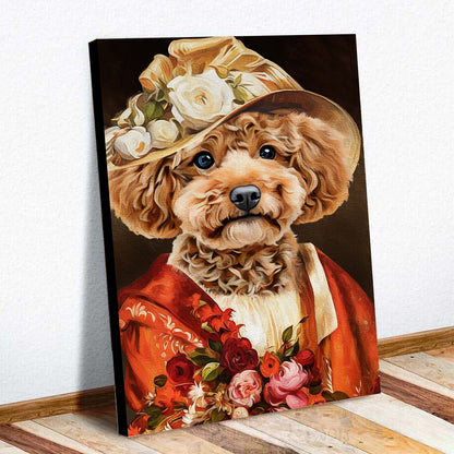 Custom Royal Pet Portrait - Personalized Renaissance Canvas Art - Canvas Gallery Wraps