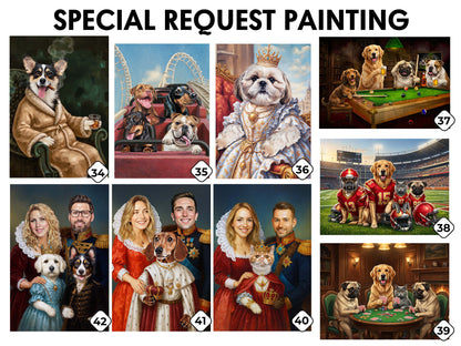 Custom Speical Pet Portrait - Personalized Dog & Cat Lover Gift