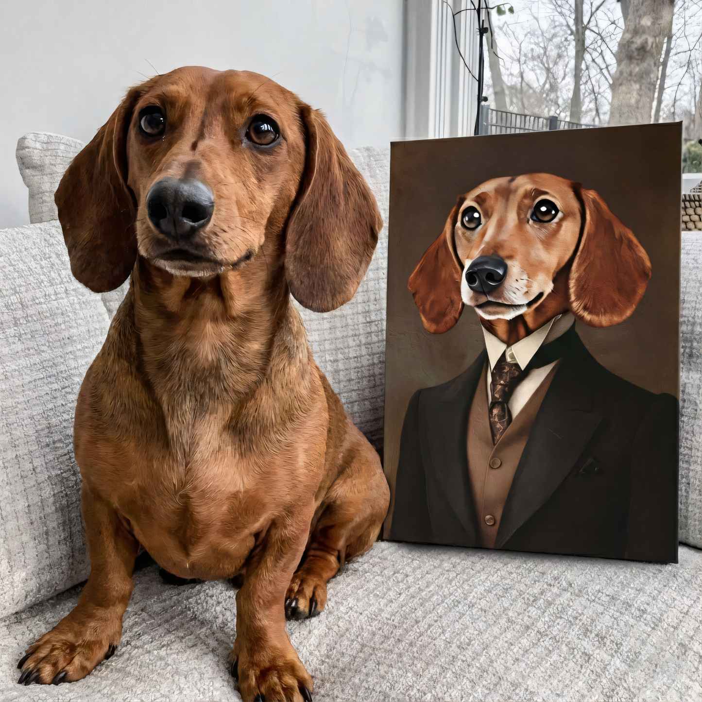 Custom Royal Pet Portrait - Personalized Renaissance Canvas Art - Canvas Gallery Wraps